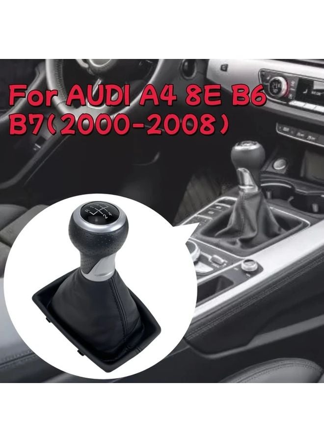 Black 5 Speed Shift Knob For Audi A4 B6 B7 2000 2008 Manual Transmission No Drill - Image 3